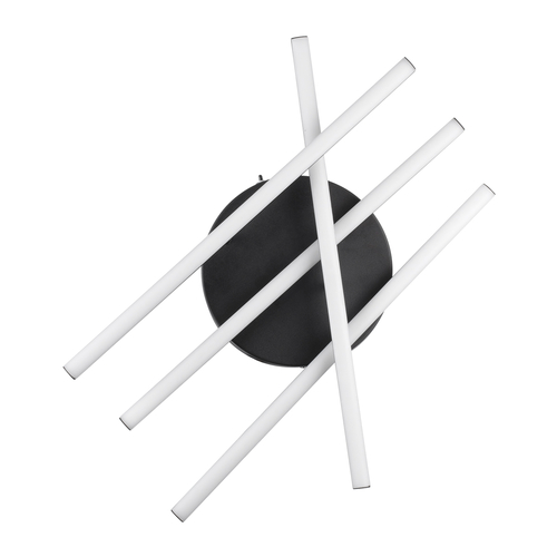 GLOBOSTAR® DRACO 61095 Μοντέρνο Φωτιστικό Οροφής LED 60W 7380lm 120° AC 220-240V IP20 Ρυθμιζόμενο Λευκό CCT με Χειριστήριο από 2700K έως 6000K Dimmable - Lumileds SMD Chip - Μαύρο Ματ - Μ60 x Π60 x Υ11cm - 3 Χρόνια Εγγύηση