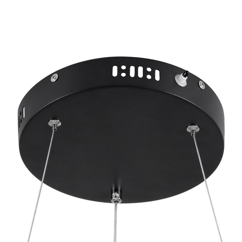 GLOBOSTAR® VENOM 61176 Μοντέρνο Κρεμαστό Φωτιστικό Οροφής LED 45W 5269lm 120° AC 220-240V IP20 Ρυθμιζόμενο Λευκό CCT με Χειριστήριο από 2700K έως 6000K Dimmable - Lumileds SMD Chip - Μαύρο Ματ - Μ60 x Π60 x Υ6.5cm - 3 Χρόνια Εγγύηση