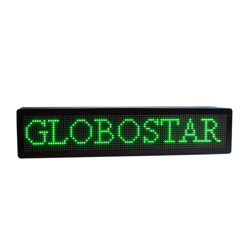 GLOBOSTAR® DISPLAY 90302 Κυλιόμενη Ψηφιακή Επιγραφή P10 Διπλής Όψης LED AC 220-240V Αδιάβροχο IP65 Πράσινο - WiFi Control μέσω FK APP - Αισθητήρας Θερμοκρασίας & Υγρασίας - Μ104 x Π12 x Υ20cm - 2 Χρόνια Εγγύηση