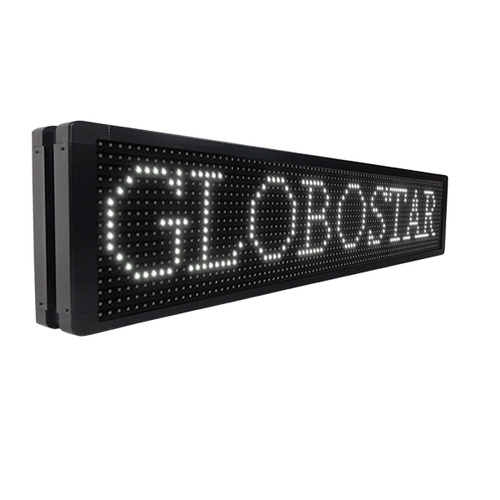 GLOBOSTAR® DISPLAY 90330 Κυλιόμενη Ψηφιακή Επιγραφή P10 Διπλής Όψης LED AC 220-240V Αδιάβροχο IP65 Ψυχρό Λευκό 6000K - WiFi Control μέσω FK APP - Αισθητήρας Θερμοκρασίας & Υγρασίας - Μ168 x Π12 x Υ40cm - 2 Χρόνια Εγγύηση