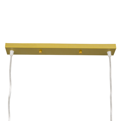 GLOBOSTAR® TRIANGLE 00615 Μοντέρνο Κρεμαστό Φωτιστικό Οροφής με Ντουί 2 x E27 AC 220-240V IP20 - Χρυσό - Μ60 x Π22 x Y130cm