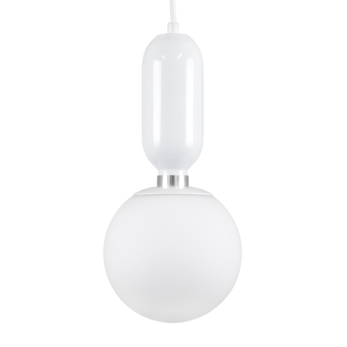 GLOBOSTAR® MAVERICK 00944 Μοντέρνο Κρεμαστό Φωτιστικό Οροφής με Ντουί 1 x E27 AC 220-240V IP20 - Λευκό - Μ15 x Π15 x Υ33cm