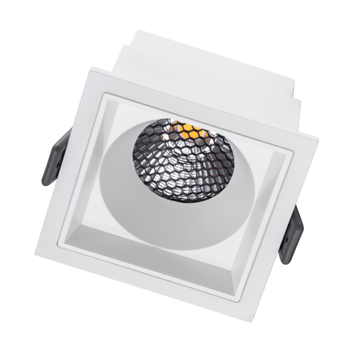 GLOBOSTAR® PLUTO-M 60272 Χωνευτό Downlight Σποτ με Honeycomb Anti Glare Reflector LED 10W 1300lm 38° AC 220-240V IP20 Φυσικό Λευκό 4500K - Bridgelux COB Chip & TÜV SÜD Driver - Λευκό Ματ - Μ8.4 x Π8.4 x Υ5.9cm / Q7.5 x 7.5cm - 5 Χρόνια Εγγύηση