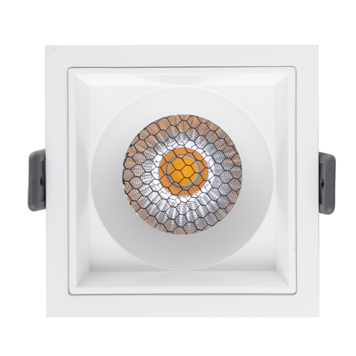 GLOBOSTAR® PLUTO-M 60272 Χωνευτό Downlight Σποτ με Honeycomb Anti Glare Reflector LED 10W 1300lm 38° AC 220-240V IP20 Φυσικό Λευκό 4500K - Bridgelux COB Chip & TÜV SÜD Driver - Λευκό Ματ - Μ8.4 x Π8.4 x Υ5.9cm / Q7.5 x 7.5cm - 5 Χρόνια Εγγύηση