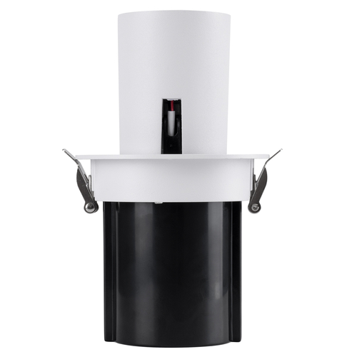 GLOBOSTAR® VIRGO-M 60307 Χωνευτό Κινούμενο Downlight Σποτ LED 12W 1500lm 36° AC 220-240V IP20 Θερμό Λευκό 2700K - Bridgelux COB Chip & TÜV SÜD Driver - Λευκό & Μαύρο Ματ - Μ11 x Π11 x Υ11.5cm / Q9.5cm - 5 Χρόνια Εγγύηση