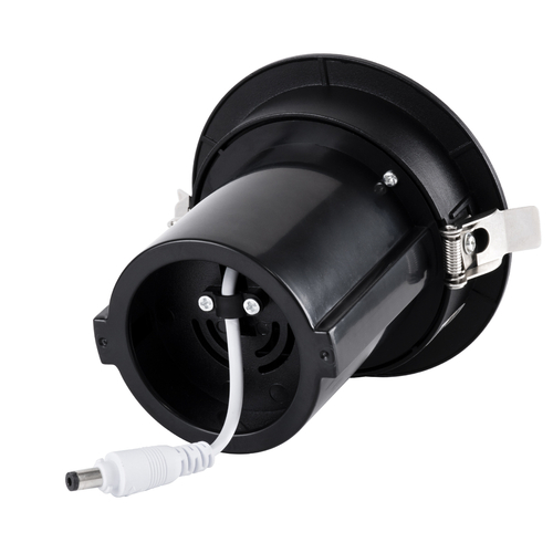 GLOBOSTAR® VIRGO-M 60308 Χωνευτό Κινούμενο Downlight Σποτ LED 12W 1560lm 36° AC 220-240V IP20 Φυσικό Λευκό 4500K - Bridgelux COB Chip & TÜV SÜD Driver - Μαύρο Ματ - Μ11 x Π11 x Υ11.5cm / Q9.5cm - 5 Χρόνια Εγγύηση