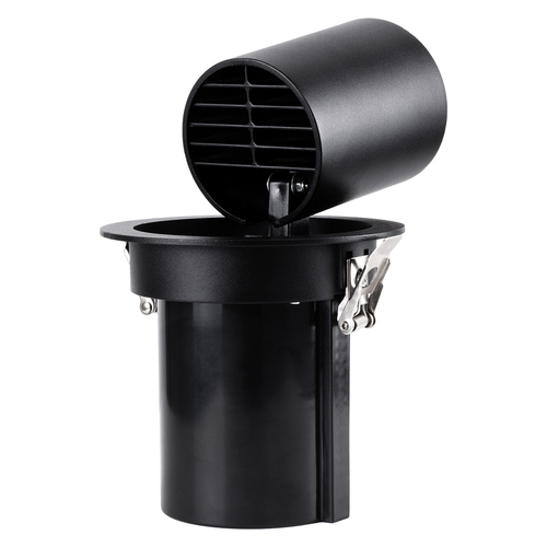 GLOBOSTAR® VIRGO-B 60313 Χωνευτό Κινούμενο Downlight Σποτ LED 20W 2500lm 36° AC 220-240V IP20 Θερμό Λευκό 2700K - Bridgelux COB Chip & TÜV SÜD Driver - Μαύρο Ματ - Μ13.5 x Π13.5 x Υ14cm / Q11.5cm - 5 Χρόνια Εγγύηση