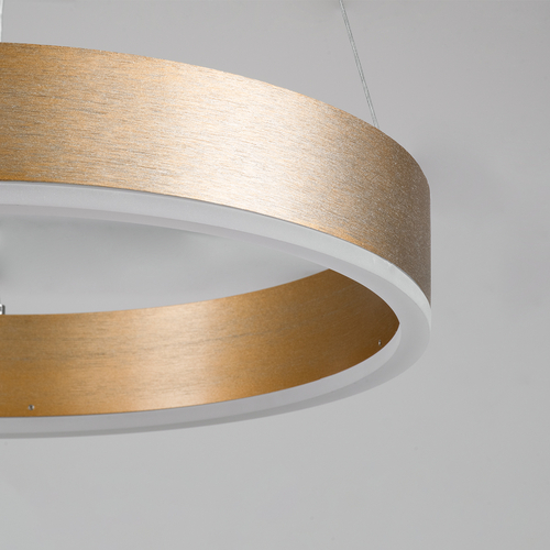 GLOBOSTAR® VENOM 61175 Μοντέρνο Κρεμαστό Φωτιστικό Οροφής LED 30W 3513lm 120° AC 220-240V IP20 Ρυθμιζόμενο Λευκό CCT με Χειριστήριο από 2700K έως 6000K Dimmable - Lumileds SMD Chip - Χρυσό Βούρτσας - Μ40 x Π40 x Υ6.5cm - 3 Χρόνια Εγγύηση