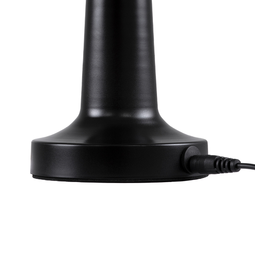 GloboStar® BELLA 76503 Επαναφορτιζόμενο Επιτραπέζιο Φωτιστικό Πορτατίφ LED 1.5W 105lm 120° DC 5V IP44 Θερμό Λευκό 2700K Dimmable Μαύρο Αλουμίνιο - Μ9 x Π9 x Υ21cm - 2 Xρόνια Εγγύηση