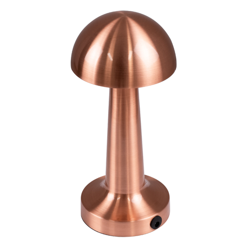 GloboStar® COCO 76511 Επαναφορτιζόμενο Επιτραπέζιο Φωτιστικό Πορτατίφ LED 1.5W 105lm 120° DC 5V IP44 Θερμό Λευκό 2700K Dimmable Χάλκινο Αλουμίνιο - Μ10 x Π10 x Υ22cm - 2 Xρόνια Εγγύηση