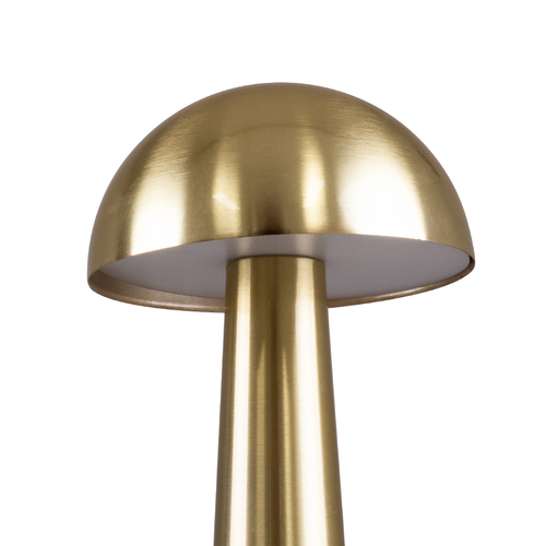 GloboStar® COCO 76512 Επαναφορτιζόμενο Επιτραπέζιο Φωτιστικό Πορτατίφ LED 1.5W 105lm 120° DC 5V IP44 Θερμό Λευκό 2700K Dimmable Χρυσό Αλουμίνιο - Μ10 x Π10 x Υ22cm - 2 Xρόνια Εγγύηση