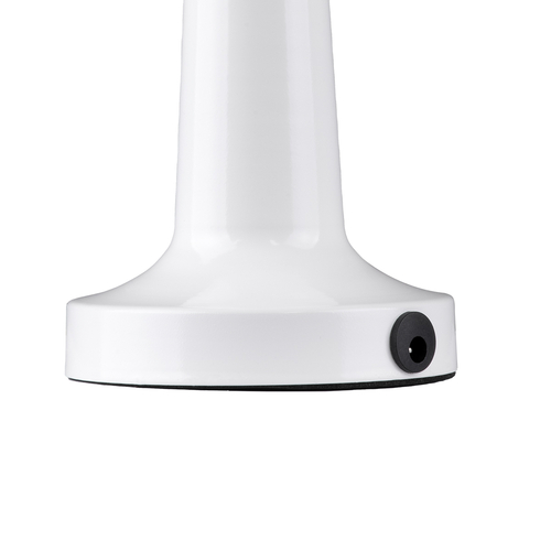 GloboStar® MOLLY 76514 Επαναφορτιζόμενο Επιτραπέζιο Φωτιστικό Πορτατίφ LED 1.5W 105lm 120° DC 5V IP44 Θερμό Λευκό 2700K Dimmable Λευκό Αλουμίνιο - Μ10 x Π10 x Υ23cm - 2 Xρόνια Εγγύηση