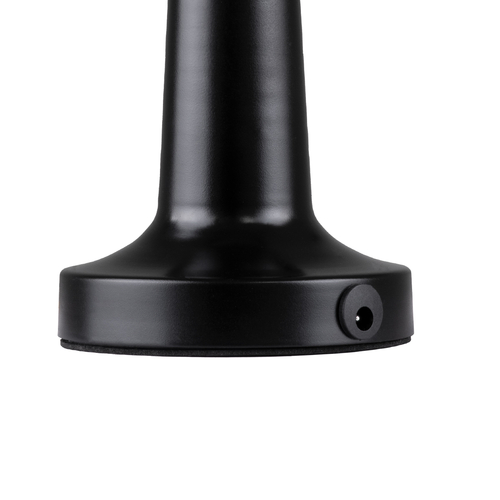 GloboStar® MOLLY 76515 Επαναφορτιζόμενο Επιτραπέζιο Φωτιστικό Πορτατίφ LED 1.5W 105lm 120° DC 5V IP44 Θερμό Λευκό 2700K Dimmable Μαύρο Αλουμίνιο - Μ10 x Π10 x Υ23cm - 2 Xρόνια Εγγύηση