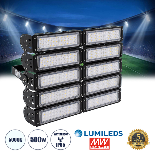 GLOBOSTAR® GOLIATH 90104 Προβολέας για Γήπεδα Tennis & Ποδοσφαίρου 5x5 LED 500W 75000lm 75°x135° SDCM