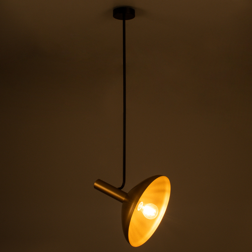 GLOBOSTAR® KATIE 00538 Μοντέρνο Φωτιστικό Οροφής με Ντουί 1 x E27 AC 220-240V IP20 - Μαύρο & Χρυσό - Μ30 x Π30 x Υ120cm