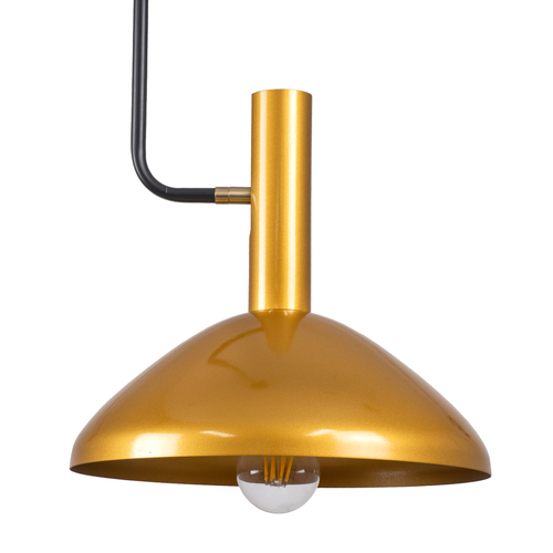 GLOBOSTAR® KATIE 00538 Μοντέρνο Φωτιστικό Οροφής με Ντουί 1 x E27 AC 220-240V IP20 - Μαύρο & Χρυσό - Μ30 x Π30 x Υ120cm