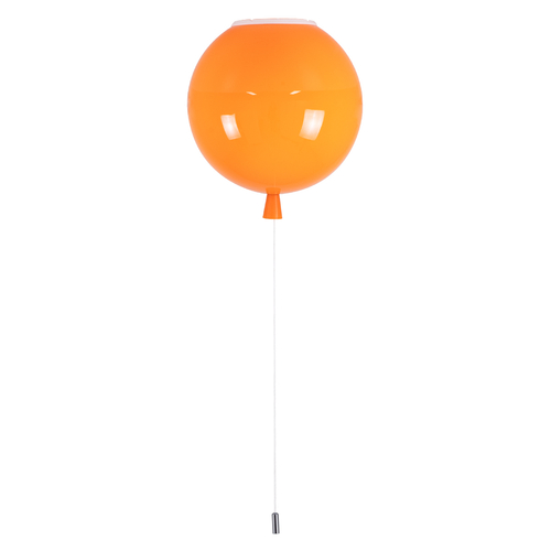 GLOBOSTAR® BALLOON 00650 Παιδικό Φωτιστικό Οροφής με Ντουί 1 x E27 AC 220-240V IP20 - Πορτοκαλί - Μ30 x Π30 x Υ33cm