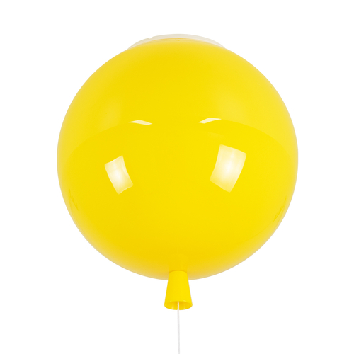 GLOBOSTAR® BALLOON 00651 Παιδικό Φωτιστικό Οροφής με Ντουί 1 x E27 AC 220-240V IP20 - Κίτρινο - Μ30 x Π30 x Υ33cm