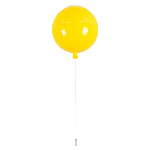 GLOBOSTAR® BALLOON 00651 Παιδικό Φωτιστικό Οροφής με Ντουί 1 x E27 AC 220-240V IP20 - Κίτρινο - Μ30 x Π30 x Υ33cm