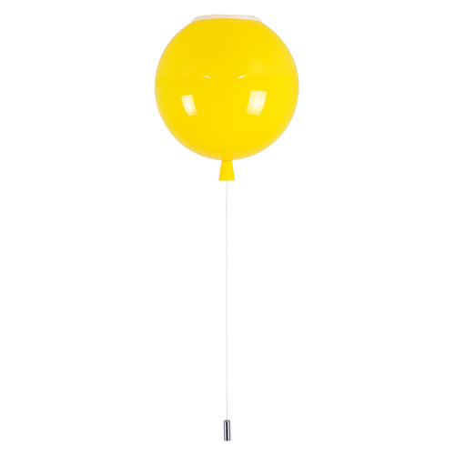 GLOBOSTAR® BALLOON 00651 Παιδικό Φωτιστικό Οροφής με Ντουί 1 x E27 AC 220-240V IP20 - Κίτρινο - Μ30 x Π30 x Υ33cm