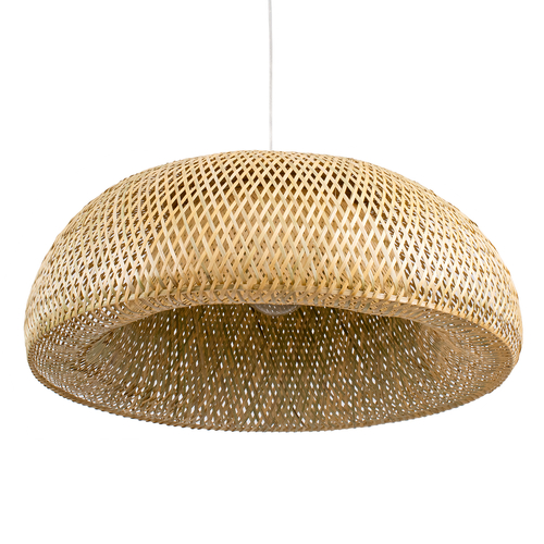 GLOBOSTAR® SAN TROPEZ 00674 Boho Κρεμαστό Φωτιστικό Οροφής με Ντουί 1 x E27 AC 220-240V IP20 - Μπεζ - Μ80 x Π80 x Y28cm