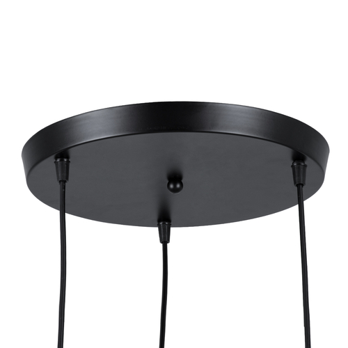 GLOBOSTAR® ELISE 00683 Μοντέρνο Κρεμαστό Φωτιστικό Οροφής με Ντουί 3 x E27 AC 220-240V IP20 - Μπεζ & Μαύρο - Μ55 x Π55 x Υ130cm