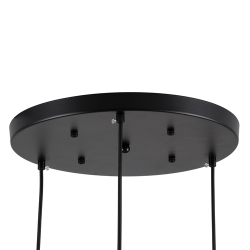 GLOBOSTAR® MONROE 00952 Μοντέρνο Κρεμαστό Φωτιστικό Οροφής με Ντουί 3 x E27 AC 220-240V IP20 - Μαύρο & Λευκό - Μ60 x Π60 x Υ50cm