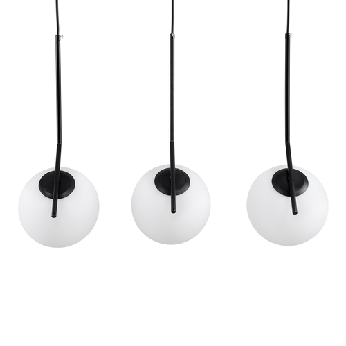 GLOBOSTAR® MONROE 00954 Μοντέρνο Κρεμαστό Φωτιστικό Οροφής με Ντουί 3 x E27 AC 220-240V IP20 - Μαύρο & Λευκό - Μ74 x Π25 x Υ50cm