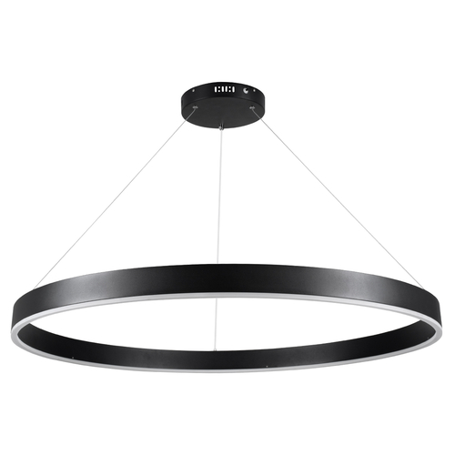 GLOBOSTAR® VENOM 61182 Μοντέρνο Κρεμαστό Φωτιστικό Οροφής LED 75W 8818lm 120° AC 220-240V IP20 Ρυθμιζόμενο Λευκό CCT με Χειριστήριο από 2700K έως 6000K Dimmable - Lumileds SMD Chip - Μαύρο Ματ - Μ100 x Π100 x Υ6.5cm - 3 Χρόνια Εγγύηση