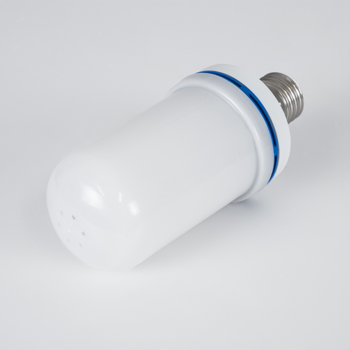 GLOBOSTAR® TUBATO 76075 Λάμπα E27 LED 9W 350lm 260° AC 220-240V IP20 Πορτοκαλί 1800K με Εφέ Φλόγας & Αναστροφή - Λευκό Γαλακτερό - Μ6 x Π6 x Υ15cm - 2 Χρόνια Εγγύηση