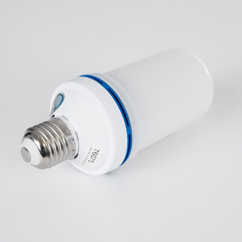 GLOBOSTAR® TUBATO 76075 Λάμπα E27 LED 9W 350lm 260° AC 220-240V IP20 Πορτοκαλί 1800K με Εφέ Φλόγας & Αναστροφή - Λευκό Γαλακτερό - Μ6 x Π6 x Υ15cm - 2 Χρόνια Εγγύηση