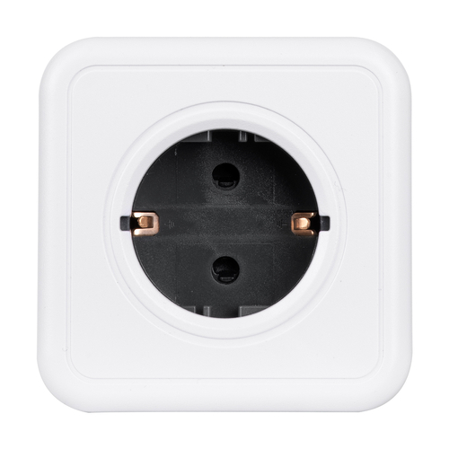 GLOBOSTAR® POWERCUBE 79627 Πολύπριζο 5 Θέσεων με 5 x EU Schuko Πρίζες Ασφαλείας Childproof AC 220-240V 3680W/16A Max Load IP20 - Λευκό & Γκρι - Μ7.5 x Π11.5 x Υ7.5cm