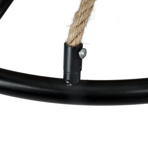 GLOBOSTAR® PENNSYLVANIA 00541 Vintage Κρεμαστό Φωτιστικό Οροφής με Ντουί 6 x E14 AC 220-240V IP20 - Μαύρο & Μπεζ - Μ64 x Π64 x Υ63cm