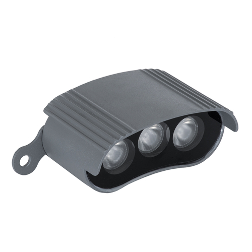 GLOBOSTAR® TREELIGHT-ZINA S-90998 Κυρτή Μπάρα Φωτισμού Wall Washer για Φυτά - Δέντρα LED 3W 240lm 30° DC 24V Αδιάβροχο IP65 Κόκκινο Dimmable - Γκρι Ανθρακί - Μ9 x Π6.5 x Υ4cm - 3 Χρόνια Εγγύηση