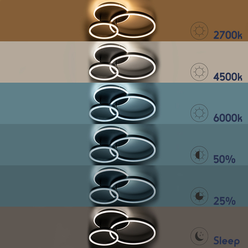GLOBOSTAR® VENOM 61122 Μοντέρνο Φωτιστικό Οροφής LED 67W 8107lm 360° AC 220-240V IP20 Ρυθμιζόμενο Λευκό CCT με Χειριστήριο από 2700K έως 6000K Dimmable - Lumileds SMD Chip - Χρυσό Βούρτσας - Μ60 x Π40 x Υ12.5cm - 3 Χρόνια Εγγύηση
