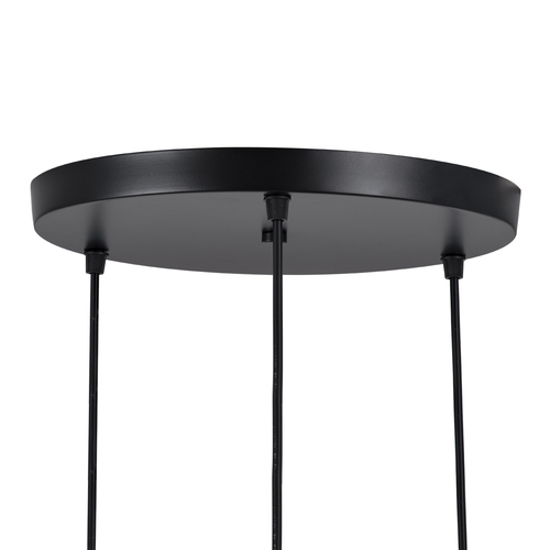 GLOBOSTAR® AVA 61572 Μοντέρνο Κρεμαστό Φωτιστικό Οροφής με Ντουί 3 x E27 AC 220-240V IP20 - Μαύρο & Μπεζ - Μ35 x Π35 x Υ130cm