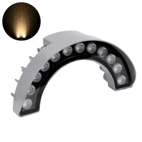 GLOBOSTAR® TREEWINA 90681 Κυρτή Μπάρα Φωτισμού Wall Washer για Φυτά - Δέντρα LED 12W 1320lm 30° DC 24V Αδιάβροχο IP65 Θερμό Λευκό 2700K Dimmable - Bridgelux SMD Chip - Γκρι Ανθρακί - Μ23.5 x Π7.5 x Υ12cm - 3 Χρόνια Εγγύηση