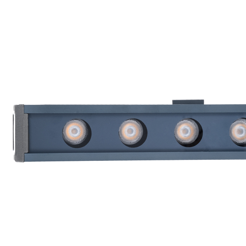 GLOBOSTAR® WASHERNAIA 90171 Μπάρα Φωτισμού Wall Washer LED 9W 945lm 30° DC 24V Αδιάβροχο IP65 Ultra Θερμό Λευκό 2200K Dimmable - Bridgelux SMD Chip - Γκρι Ανθρακί - Μ50 x Π4 x Υ5cm - 3 Χρόνια Εγγύηση