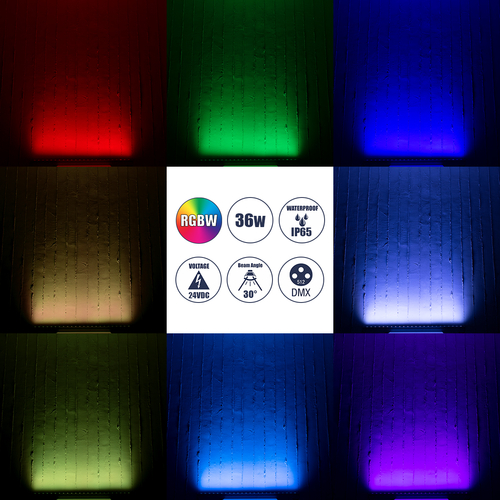 GLOBOSTAR® WASHERFAIA 90185 Μπάρα Φωτισμού Wall Washer με Αντιθαμβωτική Γρίλια LED 36W 3060lm 30° DC 24V Αδιάβροχο IP65 Πολύχρωμο RGBW Dimmable DMX512 - Bridgelux SMD Chip - Γκρι Ανθρακί - Μ100 x Π4 x Υ5cm - 3 Χρόνια Εγγύηση