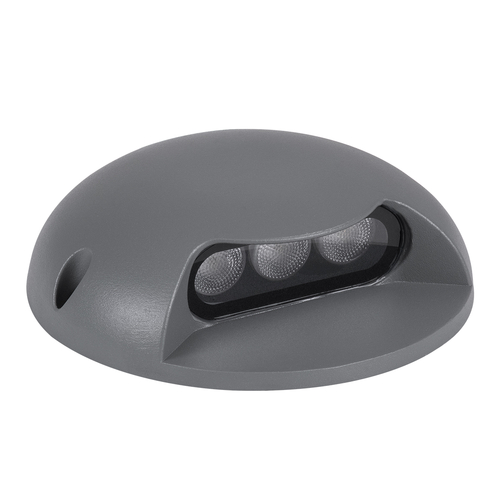 GLOBOSTAR® STEP-LUNA 90623 Αρχιτεκτονικό Φωτιστικό Διαδρόμου/Σκαλοπατιού LED 3W 345lm 10° DC 24V Αδιάβροχο IP65 Φυσικό Λευκό 4500K Dimmable - Γκρι Ανθρακί - Φ12 x Υ3cm - 3 Χρόνια Εγγύηση