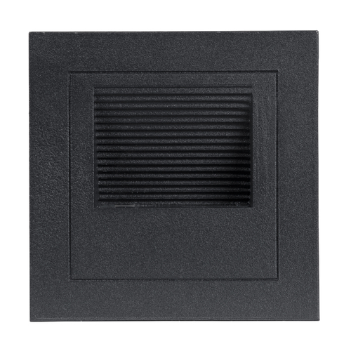 GLOBOSTAR® STEP-MINA 90625 Χωνευτό Αρχιτεκτονικό Φωτιστικό Διαδρόμου/Σκαλοπατιού LED 3W 330lm 30° DC 24V Αδιάβροχο IP65 Θερμό Λευκό 2700K Dimmable - Μαύρο - Μ8.3 x Π8.3 x Υ5cm / Q6.6cm - 3 Χρόνια Εγγύηση