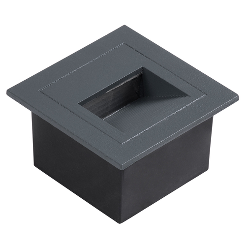 GLOBOSTAR® STEP-MINA 90627 Χωνευτό Αρχιτεκτονικό Φωτιστικό Διαδρόμου/Σκαλοπατιού LED 3W 330lm 30° DC 24V Αδιάβροχο IP65 Θερμό Λευκό 2700K Dimmable - Γκρι Ανθρακί - Μ8.3 x Π8.3 x Υ5cm / Μ6.6 x Π6.6cm - 3 Χρόνια Εγγύηση