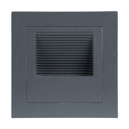 GLOBOSTAR® STEP-MINA 90627 Χωνευτό Αρχιτεκτονικό Φωτιστικό Διαδρόμου/Σκαλοπατιού LED 3W 330lm 30° DC 24V Αδιάβροχο IP65 Θερμό Λευκό 2700K Dimmable - Γκρι Ανθρακί - Μ8.3 x Π8.3 x Υ5cm / Μ6.6 x Π6.6cm - 3 Χρόνια Εγγύηση