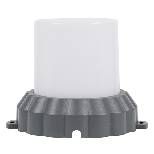 GLOBOSTAR® WALLLIGHT-MONA 90629 Μοντέρνο Φωτιστικό Τοίχου - Απλίκα LED 12W 1320lm 360° DC 24V Αδιάβροχο IP65 Θερμό Λευκό 2700K - CREE COB Chip & TÜV SÜD Driver - Γκρι Ανθρακί Ματ - Μ13 x Π13 x Υ12.5cm - 3 Χρόνια Εγγύηση