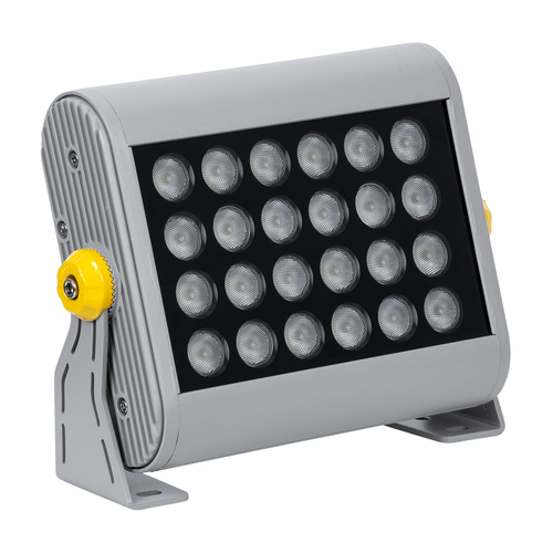 GLOBOSTAR® FLOODHENA 90638 Προβολέας Σποτ Wall Washer LED 24W 2160lm 30° AC 220-240V Αδιάβροχο IP65 Θερμό Λευκό 2700K - Bridgelux SMD Chip - Γκρι Ανθρακί - Μ22.5 x Π6 x Υ16.5cm - 3 Χρόνια Εγγύηση