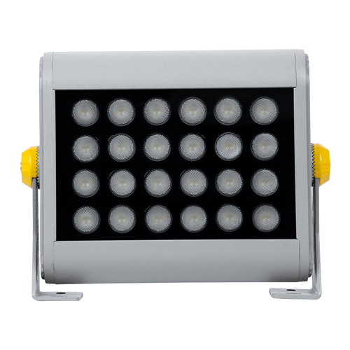 GLOBOSTAR® FLOODHENA 90638 Προβολέας Σποτ Wall Washer LED 24W 2160lm 30° AC 220-240V Αδιάβροχο IP65 Θερμό Λευκό 2700K - Bridgelux SMD Chip - Γκρι Ανθρακί - Μ22.5 x Π6 x Υ16.5cm - 3 Χρόνια Εγγύηση