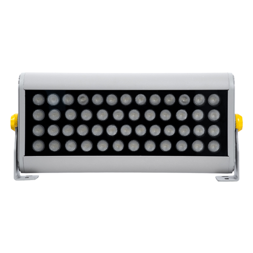 GLOBOSTAR® FLOODHENA 90640 Προβολέας Σποτ Wall Washer LED 48W 4320lm 30° AC 220-240V Αδιάβροχο IP65 Θερμό Λευκό 2700K - Bridgelux SMD Chip - Γκρι Ανθρακί - Μ39 x Π6 x Υ17cm - 3 Χρόνια Εγγύηση