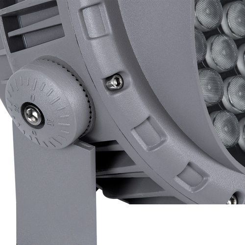 GLOBOSTAR® FLOODMENA 90646 Προβολέας Σποτ Wall Washer με Αντιθαμβωτική Γρίλια LED 48W 4320lm 30° AC 220-240V Αδιάβροχο IP65 Θερμό Λευκό 2700K - Bridgelux SMD Chip - Γκρι Ανθρακί - Μ25 x Π25 x Υ18cm - 3 Χρόνια Εγγύηση