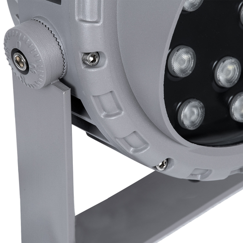 GLOBOSTAR® FLOODMENA 90647 Προβολέας Σποτ Wall Washer με Αντιθαμβωτική Γρίλια LED 24W 1920lm 30° DC 24V Αδιάβροχο IP65 Πολύχρωμο RGBW Dimmable DMX512 - Bridgelux SMD Chip - Γκρι Ανθρακί - Μ23 x Π23 x Υ18cm - 3 Χρόνια Εγγύηση