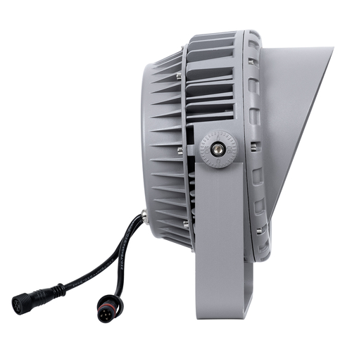 GLOBOSTAR® FLOODMENA 90648 Προβολέας Σποτ Wall Washer με Αντιθαμβωτική Γρίλια LED 36W 2880lm 30° DC 24V Αδιάβροχο IP65 Πολύχρωμο RGBW Dimmable DMX512 - Bridgelux SMD Chip - Γκρι Ανθρακί - Μ23 x Π23 x Υ18cm - 3 Χρόνια Εγγύηση